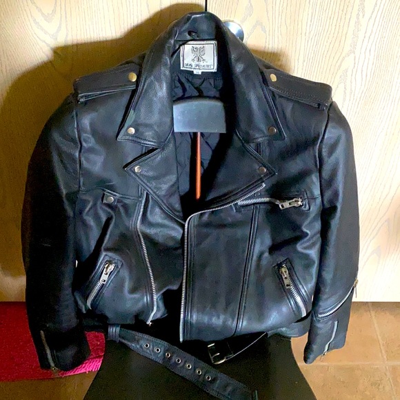 Vintage leather Jacket and matching Chaps - Picture 1 of 5